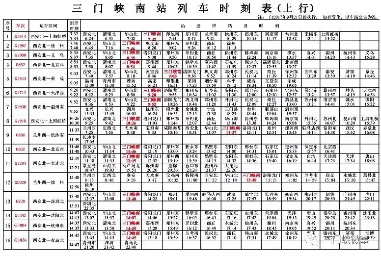 三门峡最新列车时刻表全面解析