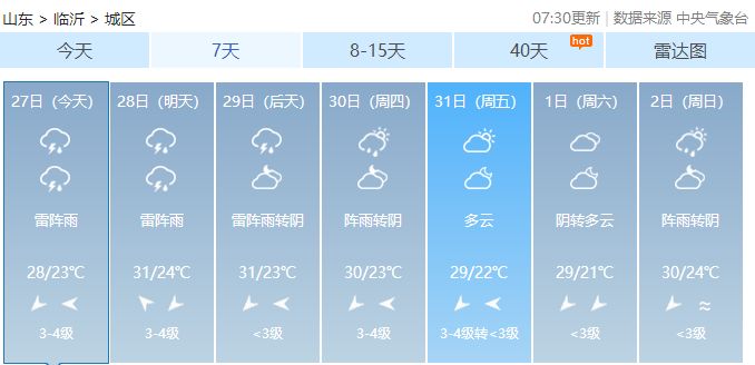 四芝兰天气预报更新通知