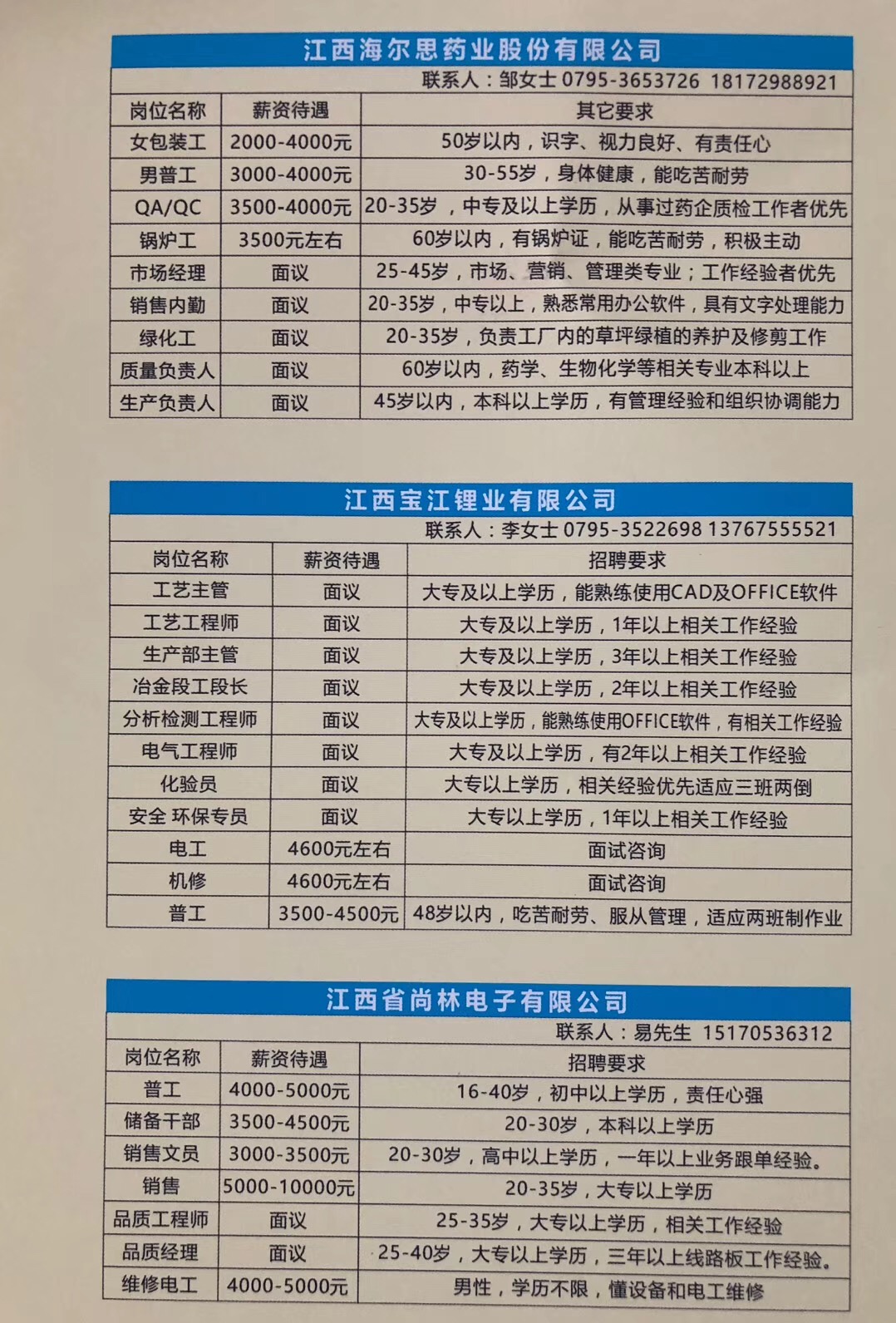 上仓园区最新招聘信息详解