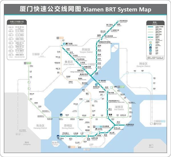 厦门BRT路线最新高清图，开启便捷交通新篇章